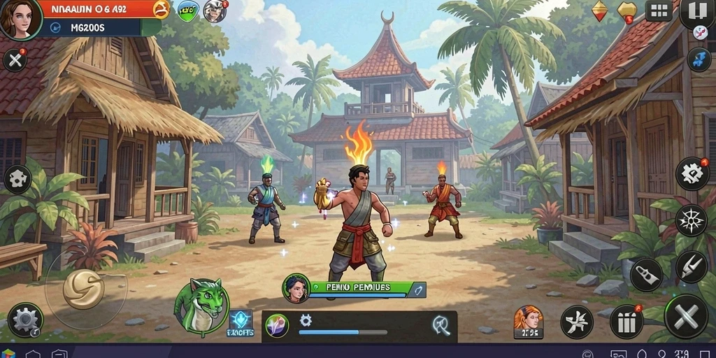Tampilan menu utama dengan desain modern.